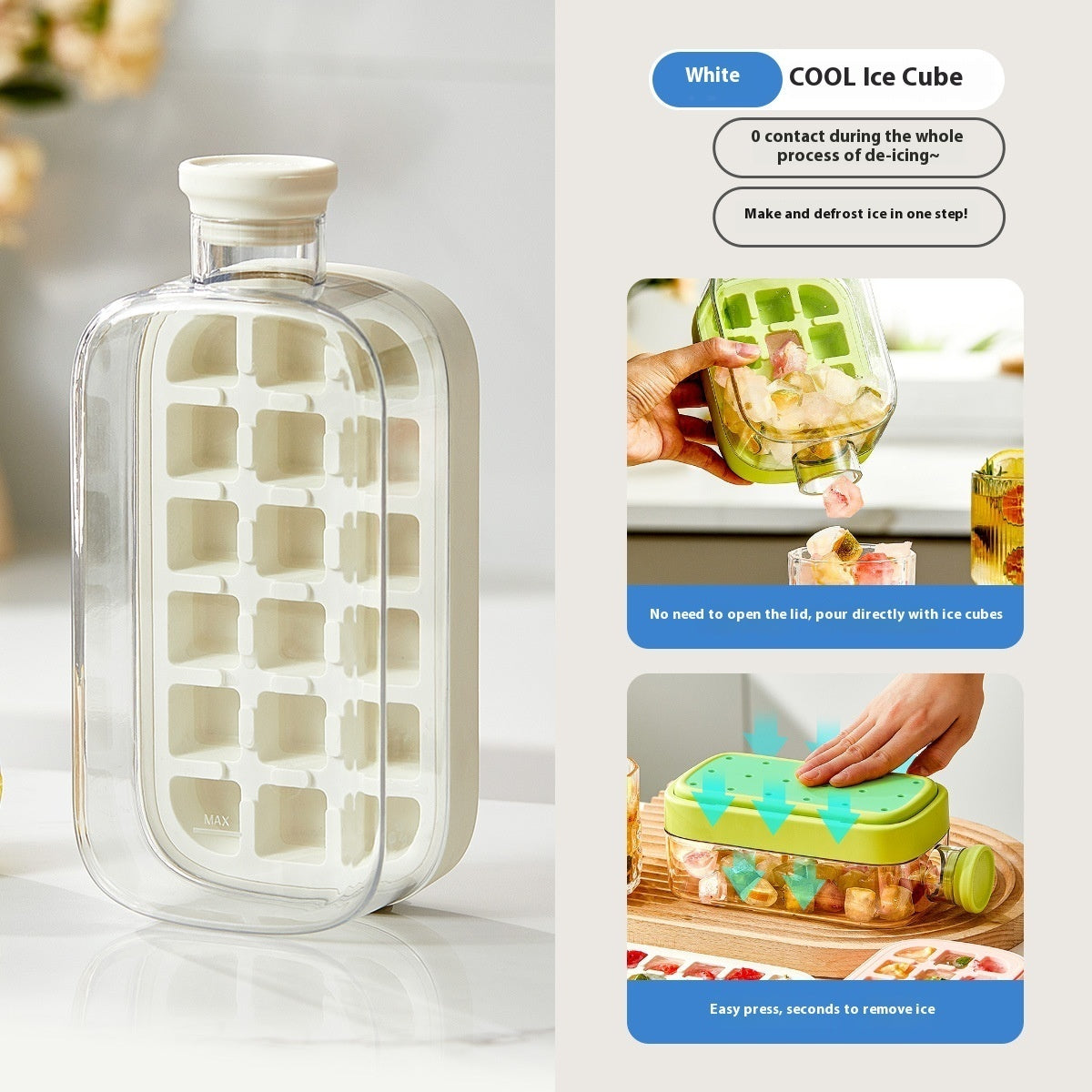 One-Click Ice Cube Box