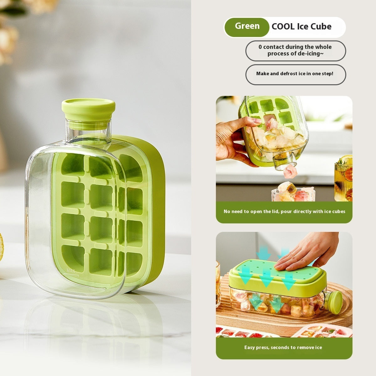 One-Click Ice Cube Box