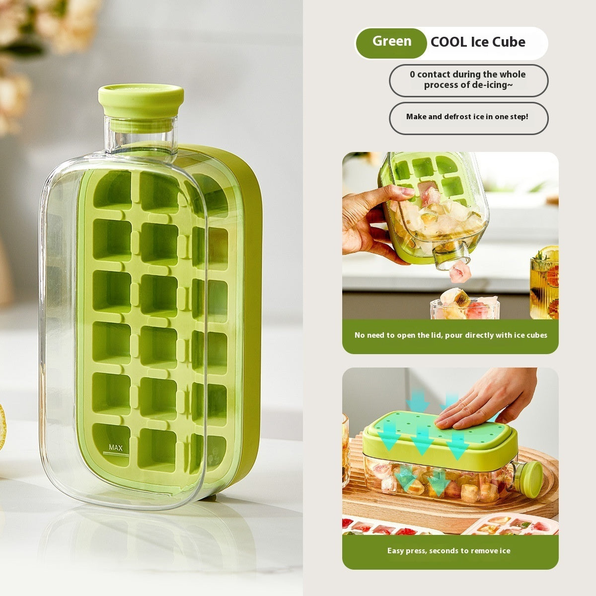 One-Click Ice Cube Box