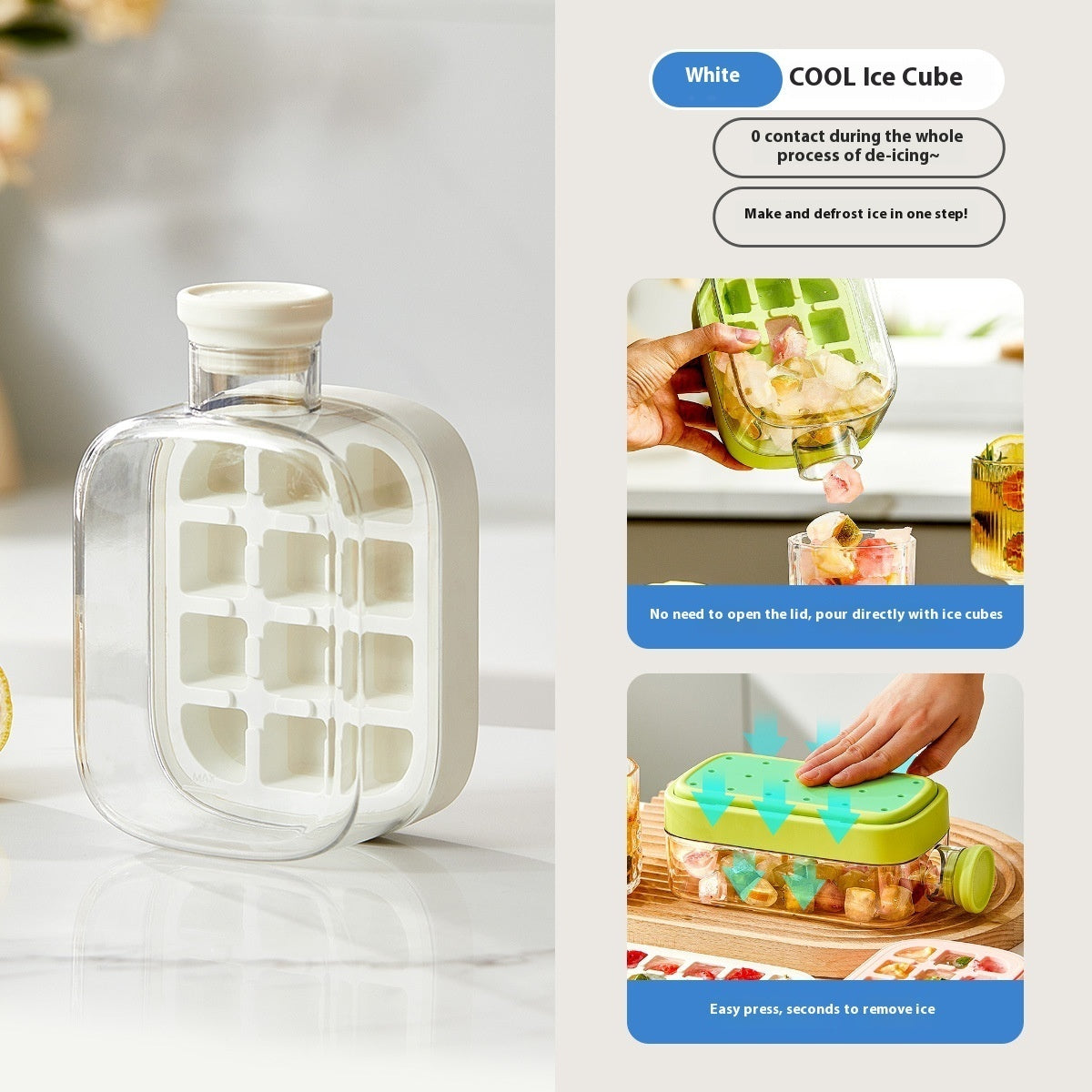 One-Click Ice Cube Box