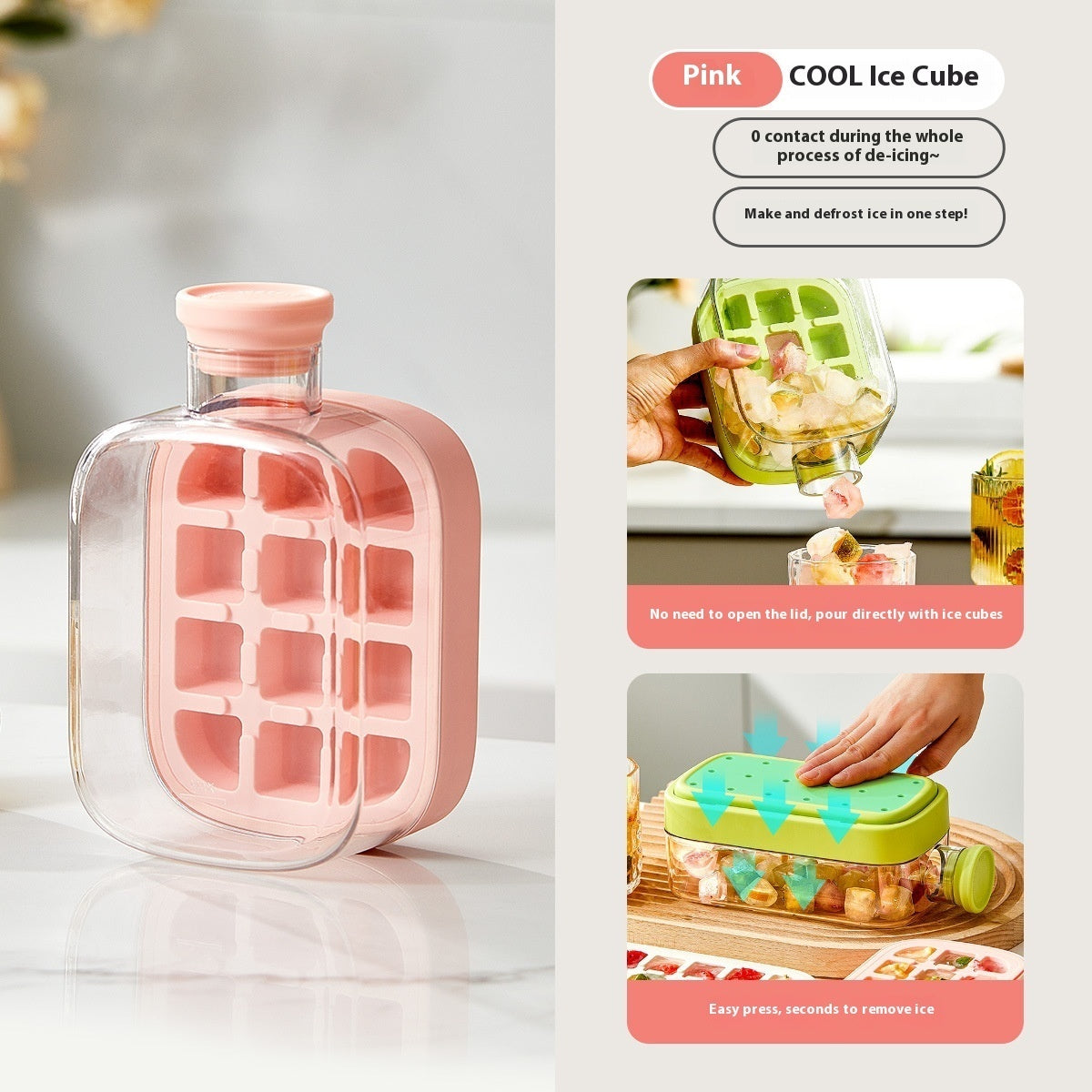 One-Click Ice Cube Box